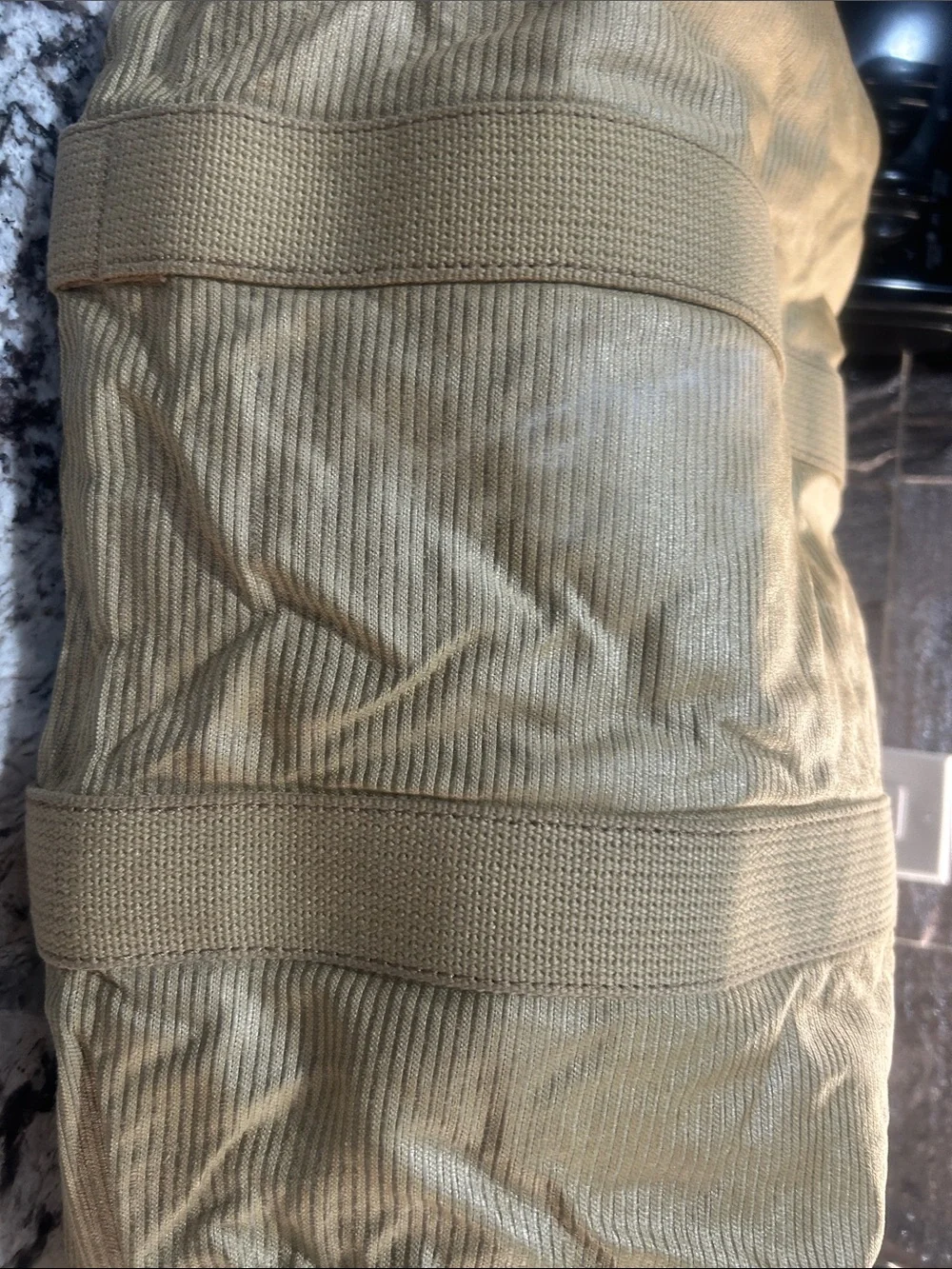 Yves Saint Laurent vtg Olive Canvas Travel Bag GUC